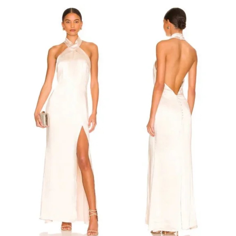 ELLIATT X REVOLVE Larina Maxi Dress in Pearl sz S NWOT